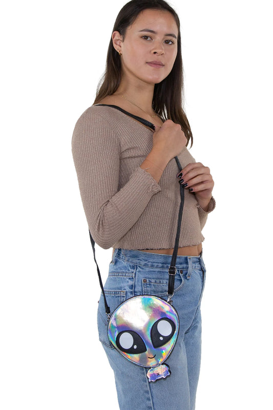Baby Alien Shoulder Crossbody Bag in Vinyl Material