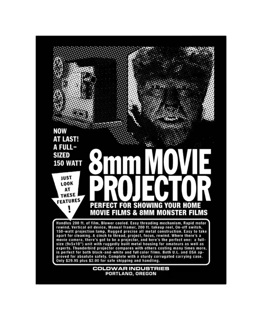 8MM MOVIE PROJECTOR STICKER