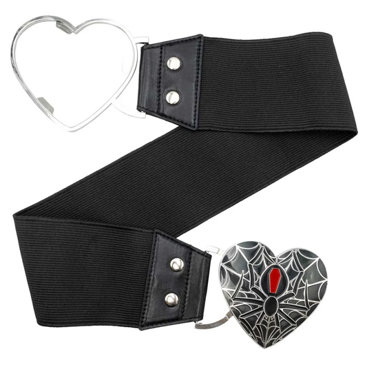 ELASTIC WAIST BELT BLACK WIDOW