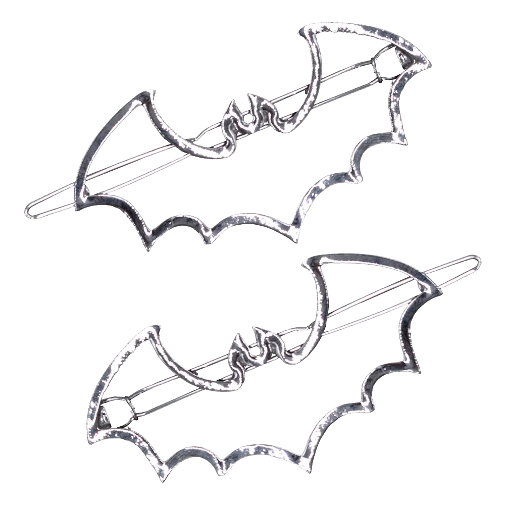 Bat Outline Clips Pair Hair