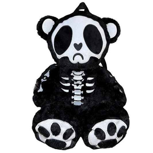 Grumpy Bones Bear Plush Backpack