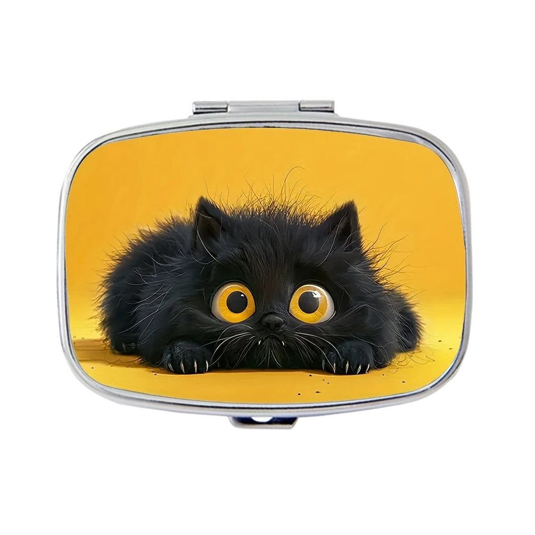 Black Kitty Pill Box