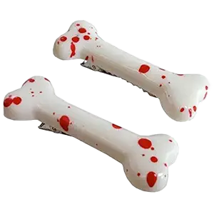 MINI BONES HAIR SLIDES BLOODY