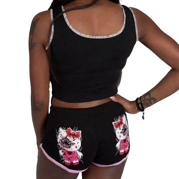 HELL KITTY WOMENS BOOTY SHORTS