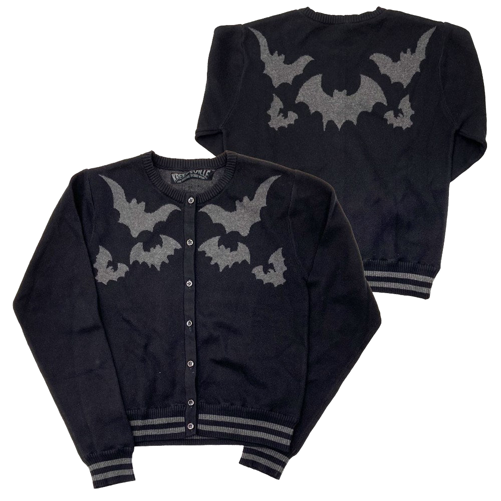 BAT FLOCK GREY CARDIGAN