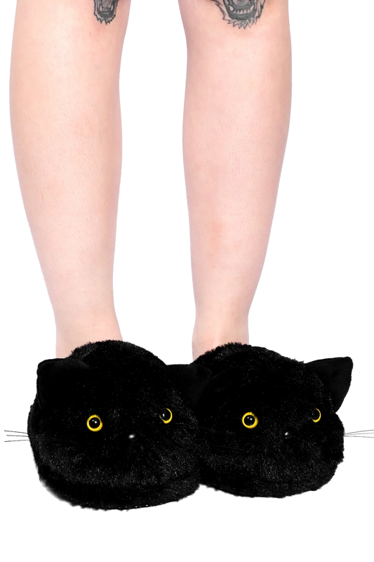 Black Cat Slippers