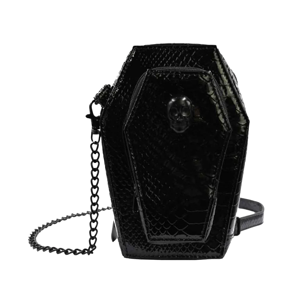 COFFIN MINI CROSSBODY SKULL PURSE