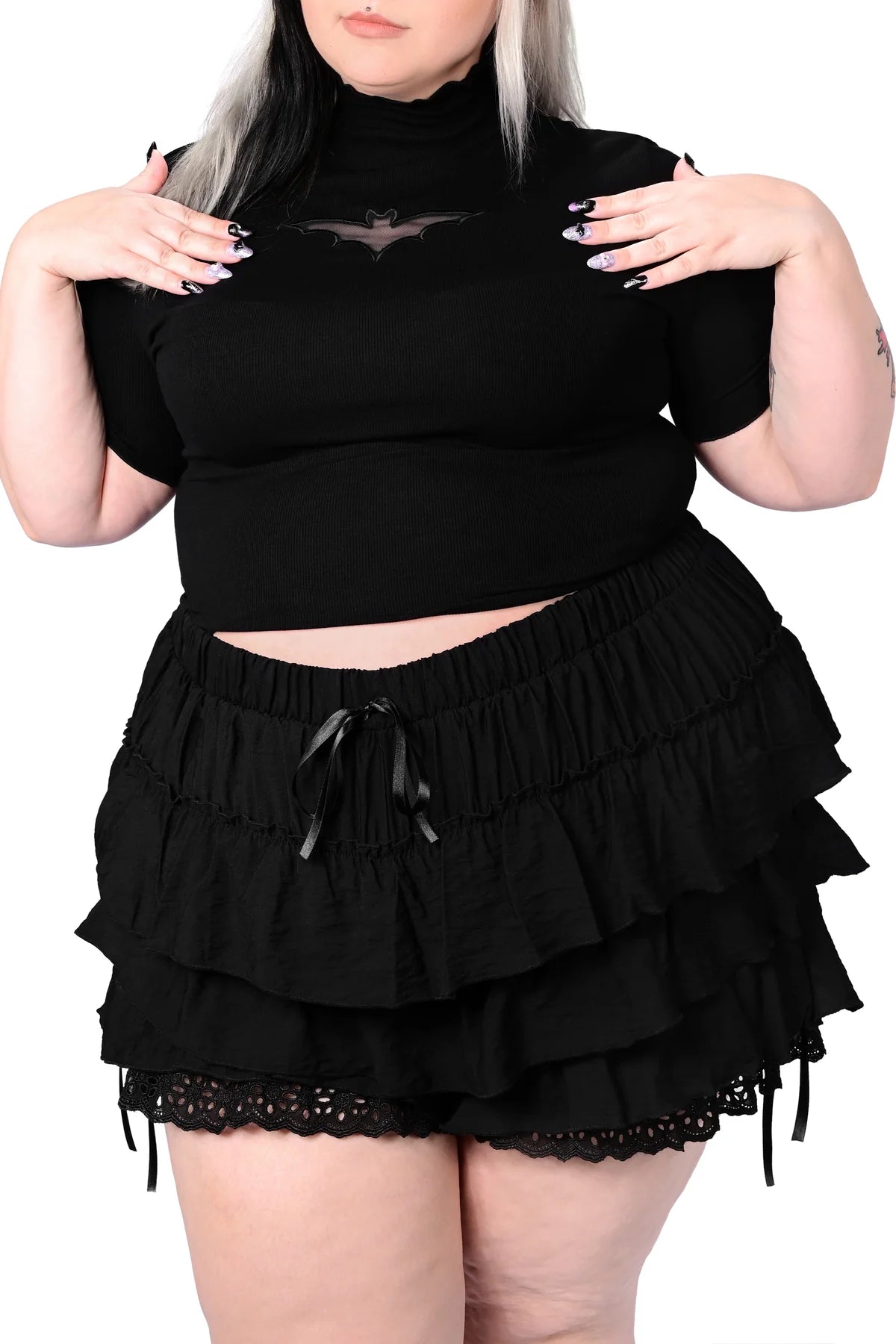 FOXBLOOD Black Ruffle Bloomers