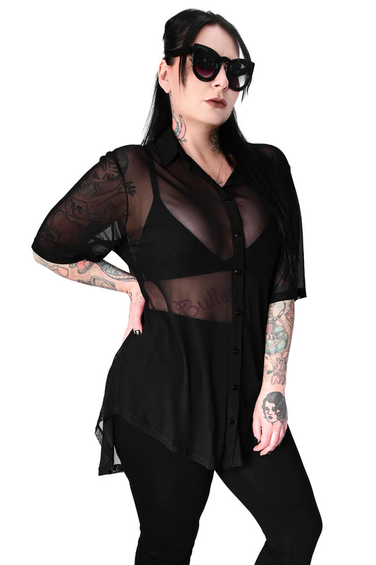 FOXBLOOD Short Sleeve Mesh Memphis Oversized Shirt