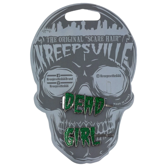 Dead Girl Text Hair Slides