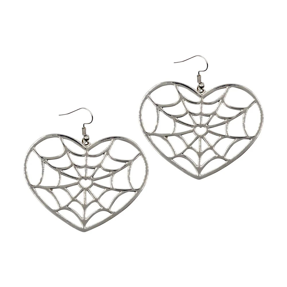 Web Heart Earrings
