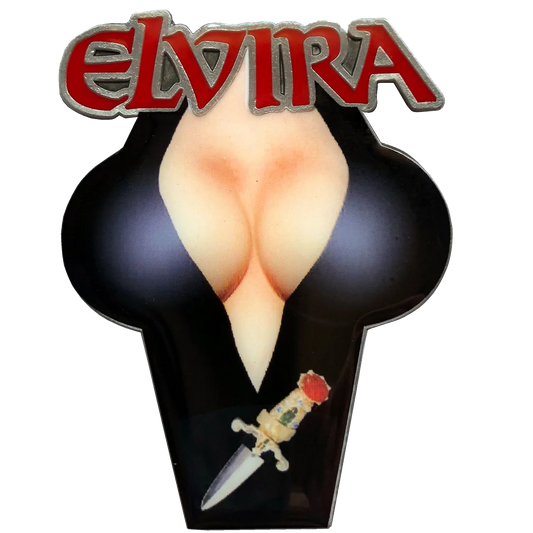 Elvira Chest Logo Enamel Pin