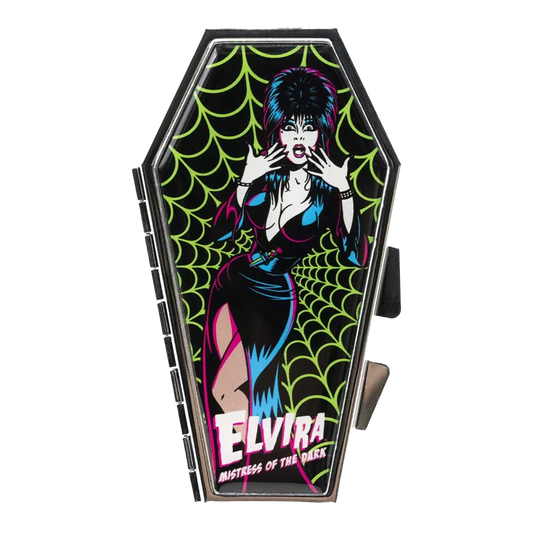 ELVIRA NEON COBWEB COFFIN COMPACT