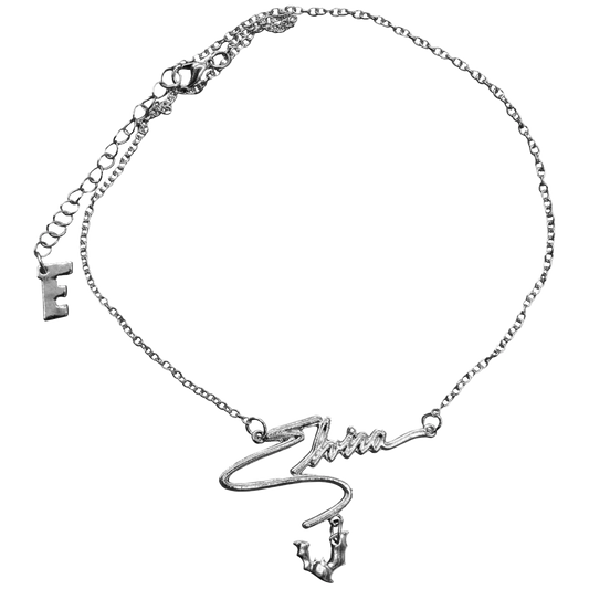 Elvira Bat Name Text Necklace