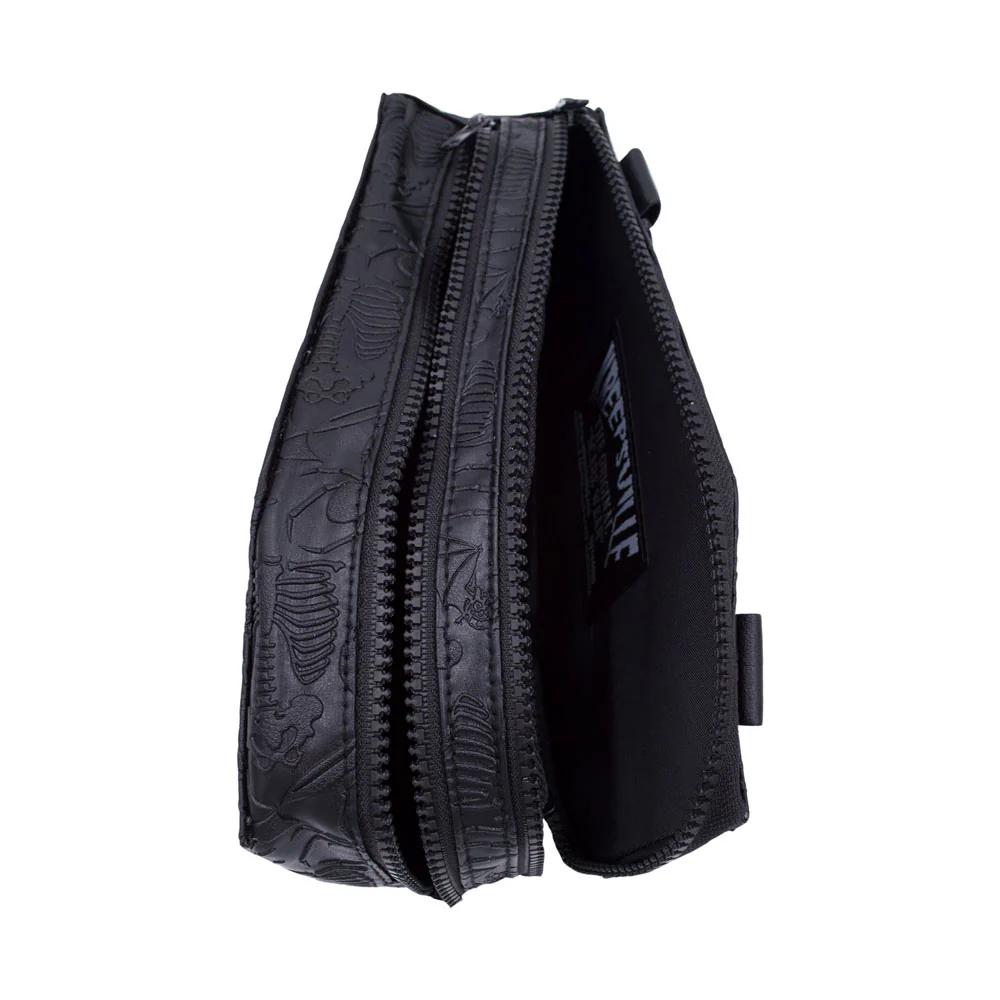 Coffin Embossed Skull Hip Pouch