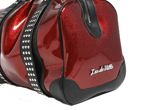 BLACK AND RED RUM SPARKLE EVIE TOTE-LARGE