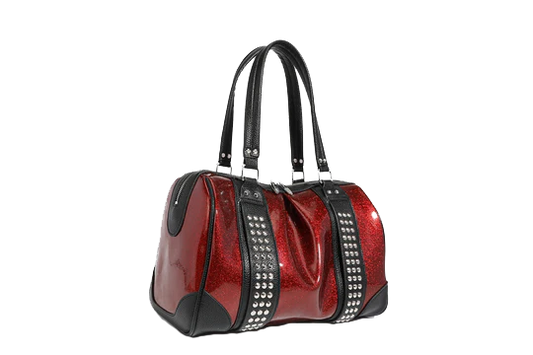 BLACK AND RED RUM SPARKLE EVIE TOTE-REGULAR