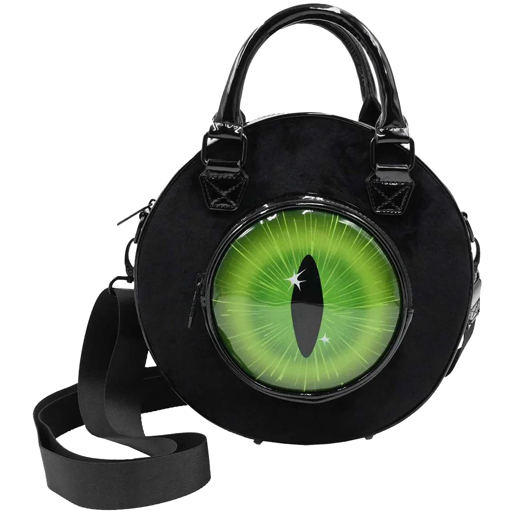 EYEBALL BLACK CAT BACKPACK PURSE