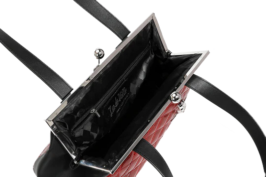 BLACK & RED RUM SPARKLE FEMME FATALE KISS LOCK