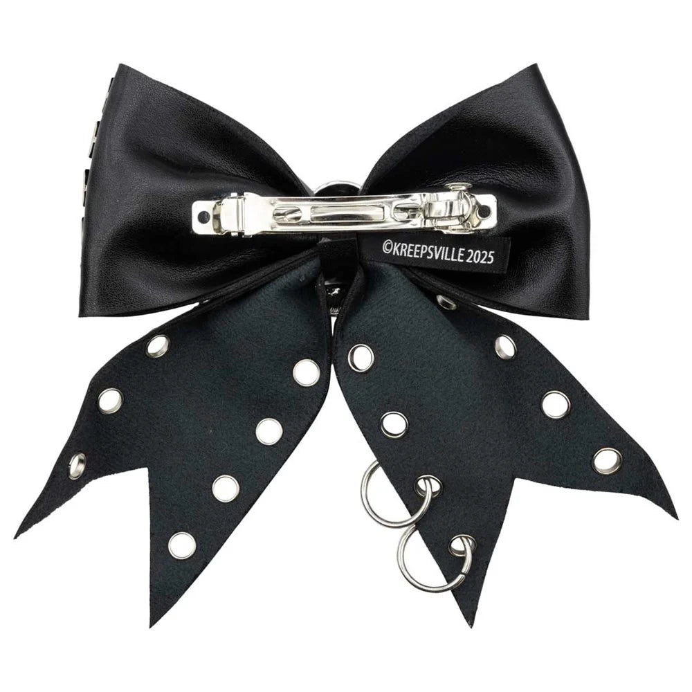 Skull Punk Stud Hair Bow