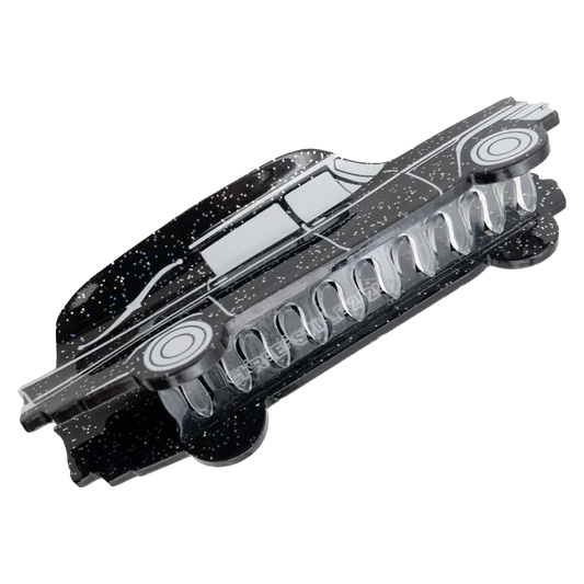 Hearse Black Glitter Claw Clip