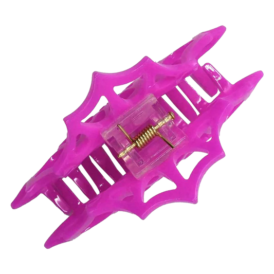 Spiderweb Hair Claw Clip Pink