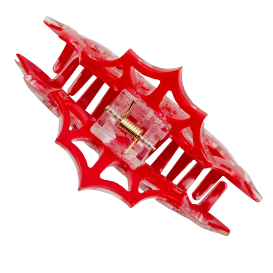 Spiderweb Hair Claw Clip Red
