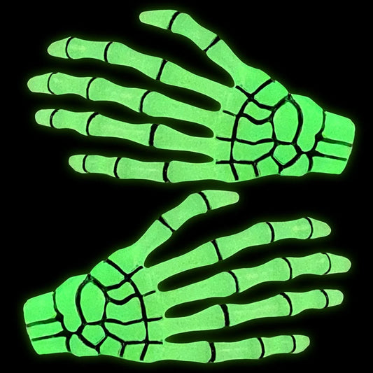 Skeleton Bone Hand Hairslides Glow in the Dark