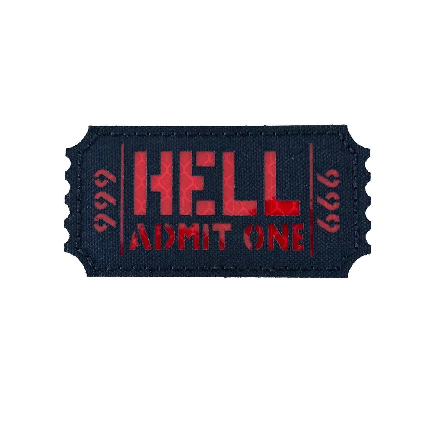 Hell Admit One Patch Velcro