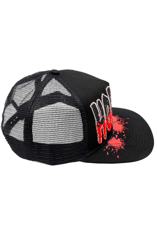 HORROR TEXT LOGO TRUCKER HAT
