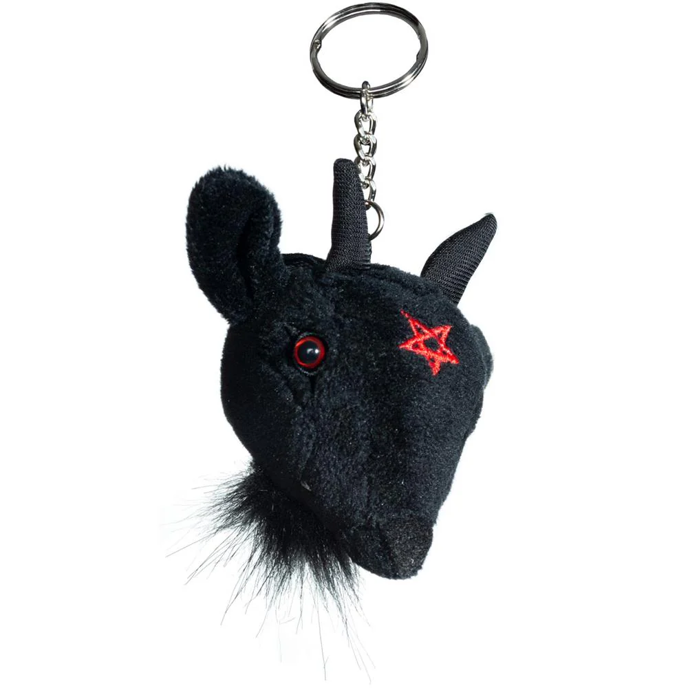 GOATHEAD BAPHOMET PLUSH KEYCHAIN