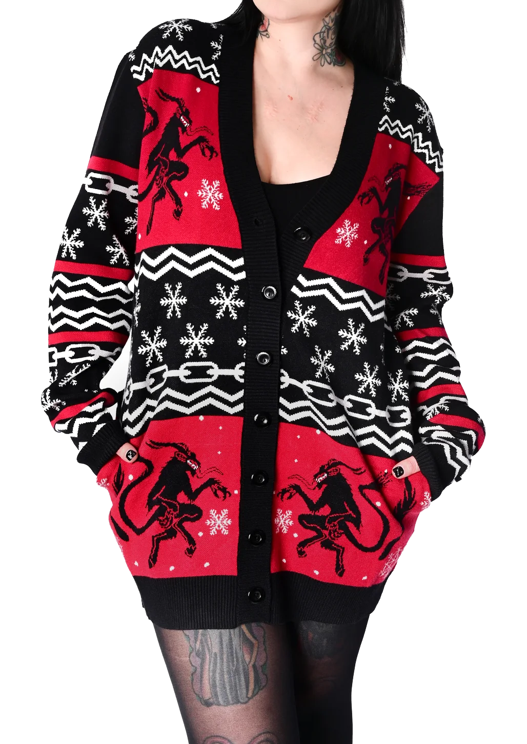 KRAMPUS CARDIGAN SWEATER