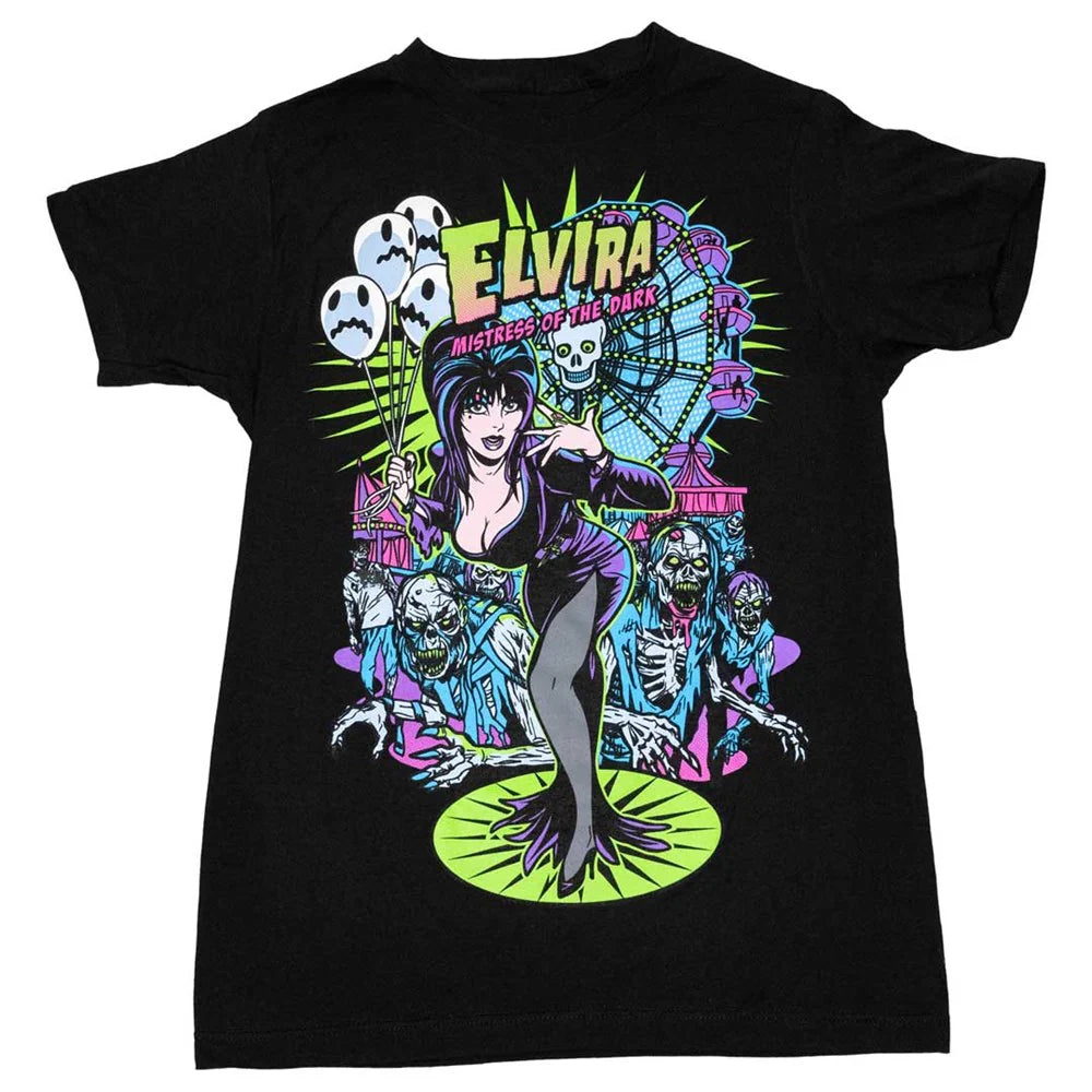 Elvira Zombie Ferris-Wheel T-Shirt