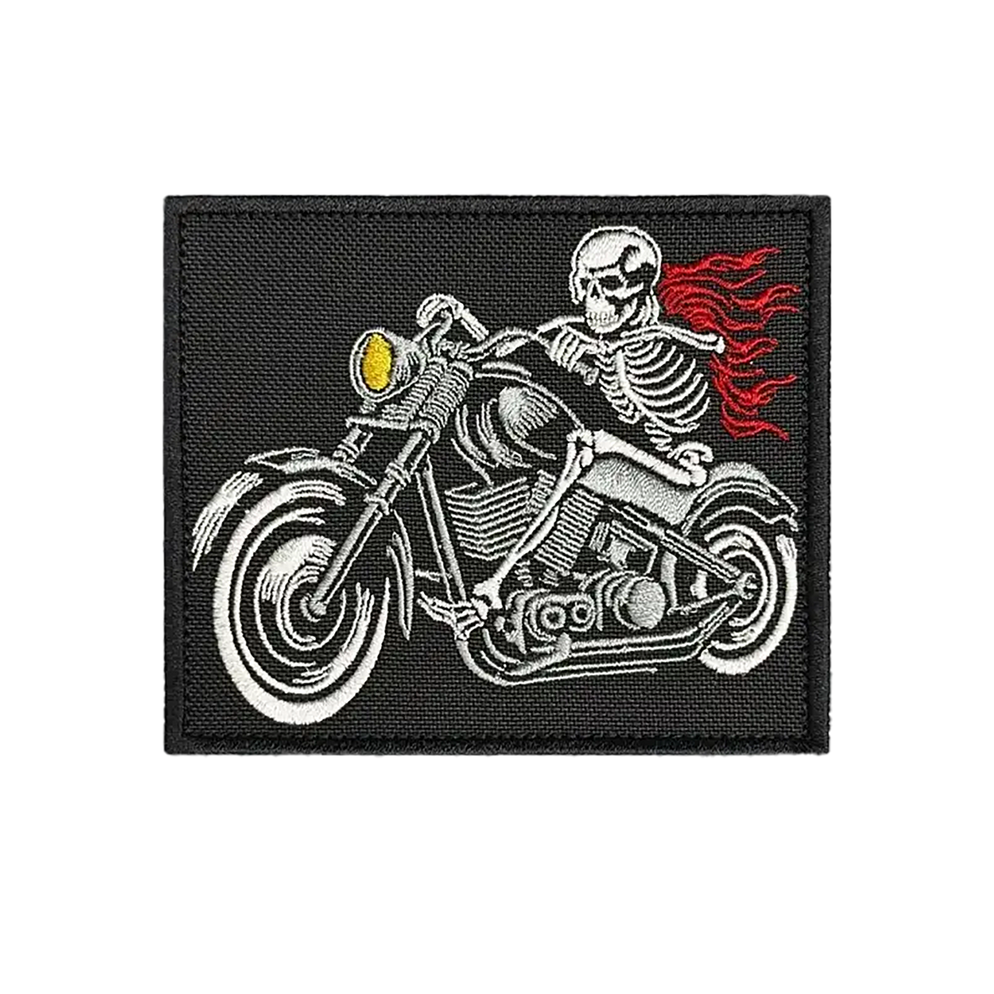 Skeleton Rider Embroidered Patch