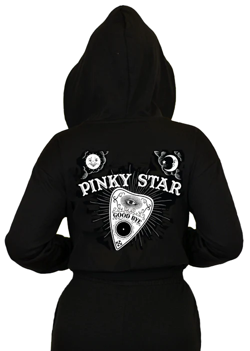 Mystic Good Bye Cropped Zipup Hoodie