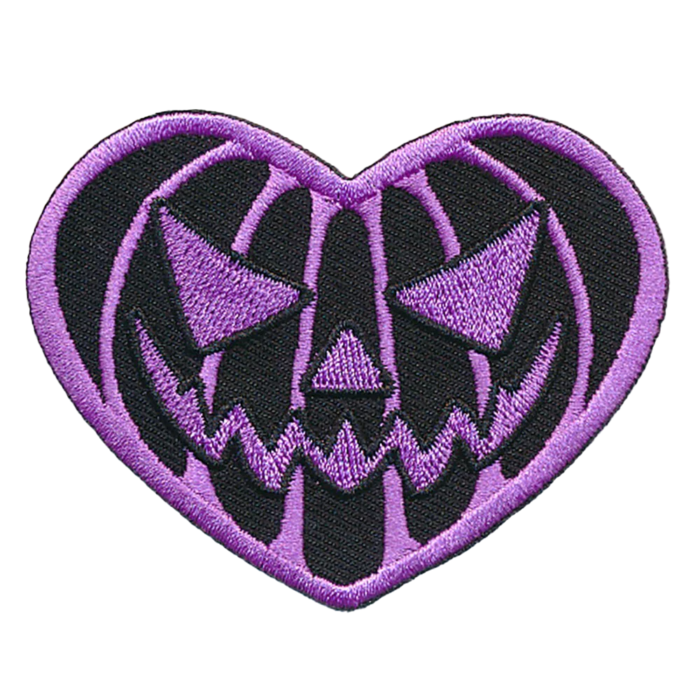 Pumpkin Heart Purple Patch