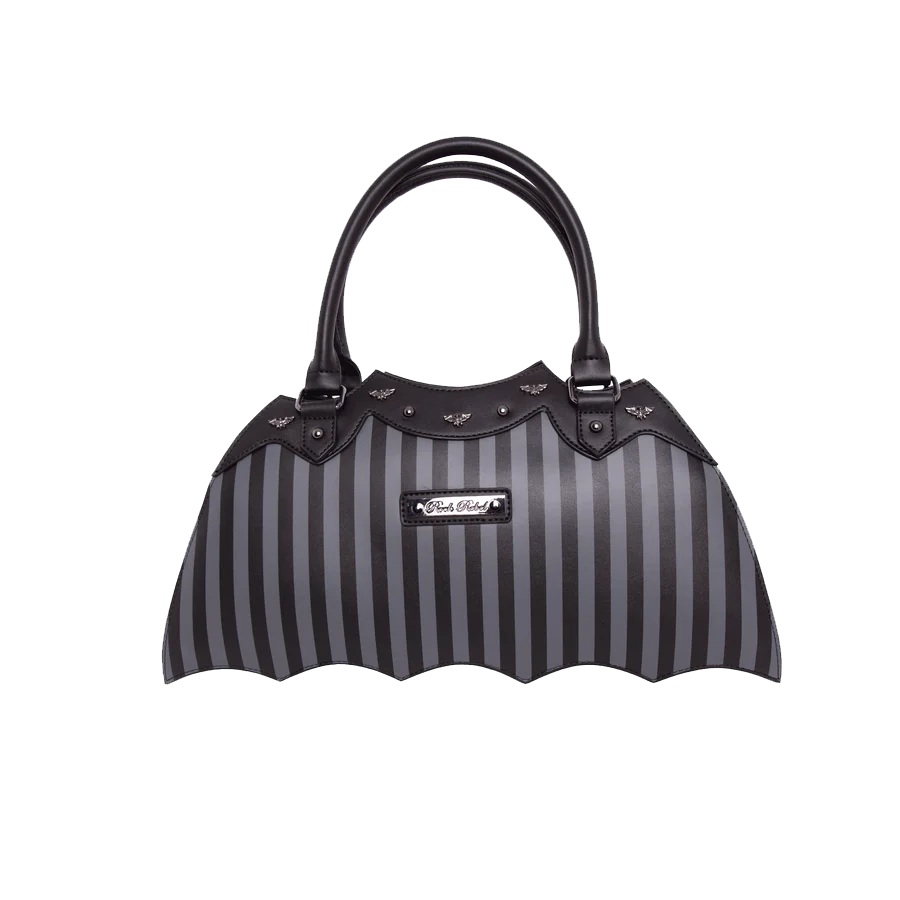 Pinstripe Bat Handbag