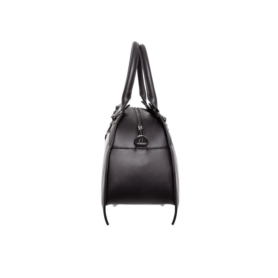 Pinstripe Bat Handbag
