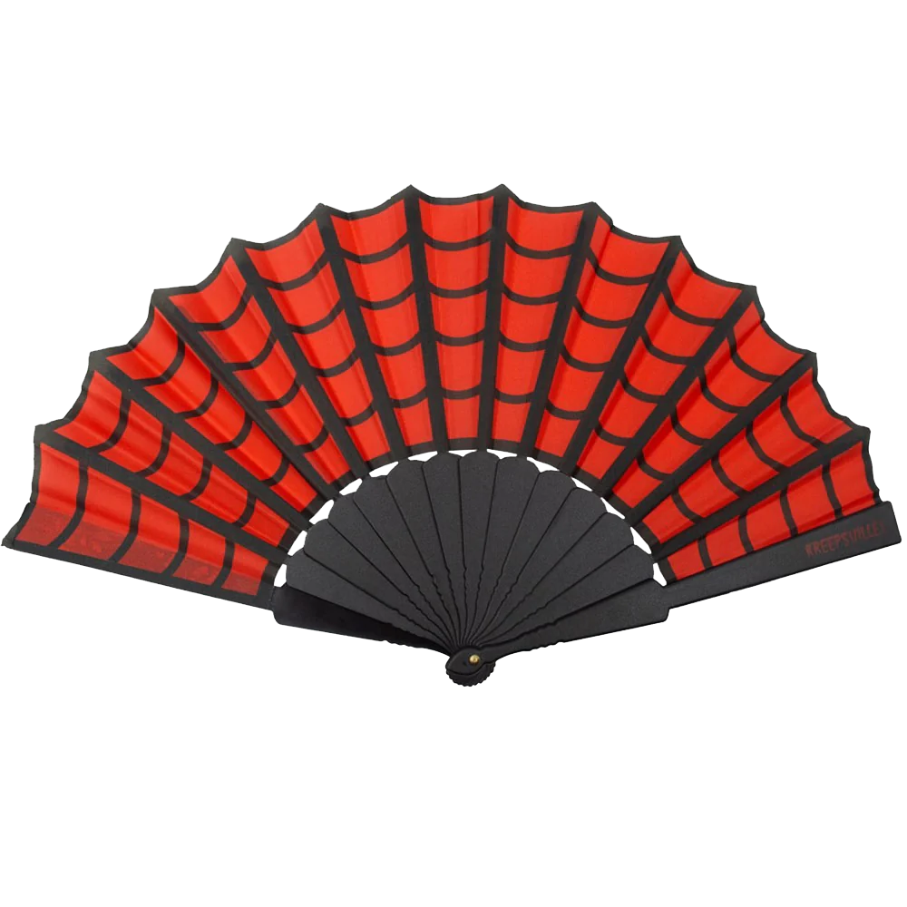 Spiderweb Scallop Fan Red