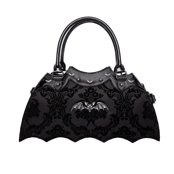 DAMASK BAT SHOULDERBAG IN BLACK