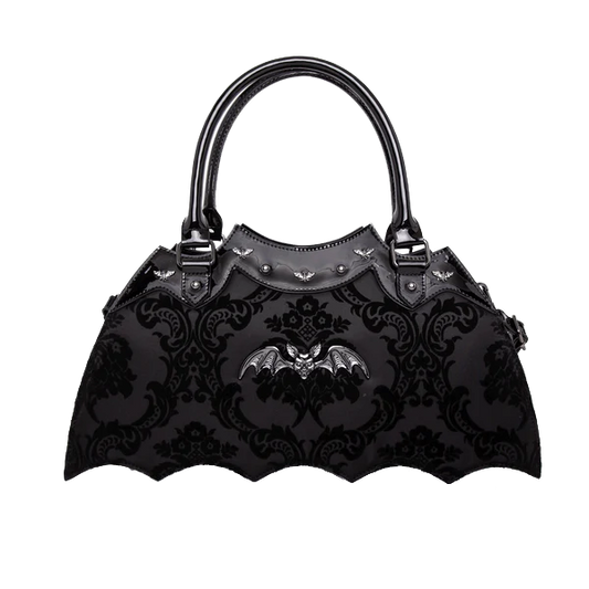 DAMASK BAT SHOULDERBAG IN BLACK