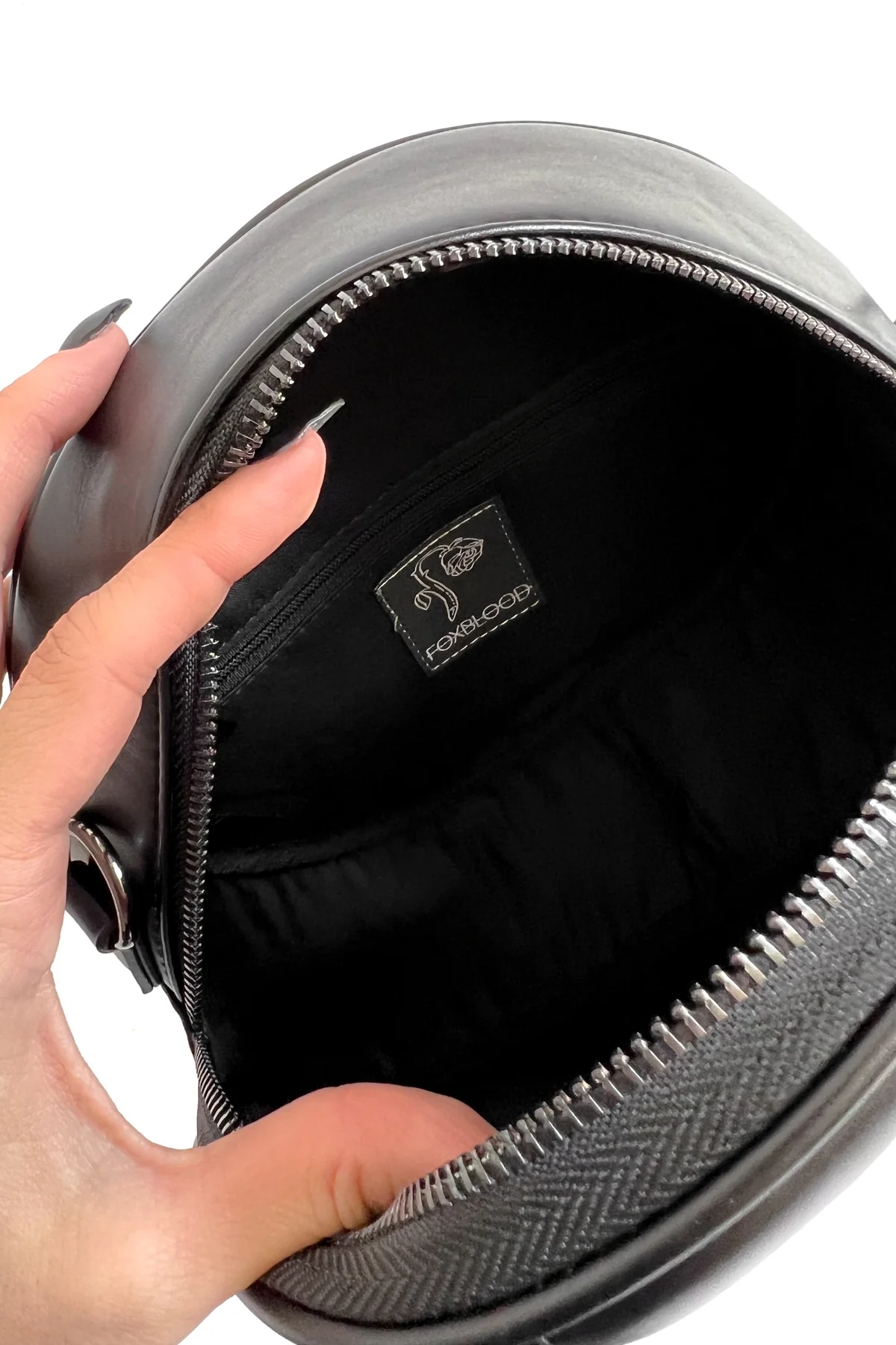 Convertible Round Spiderweb Crossbody - All Black