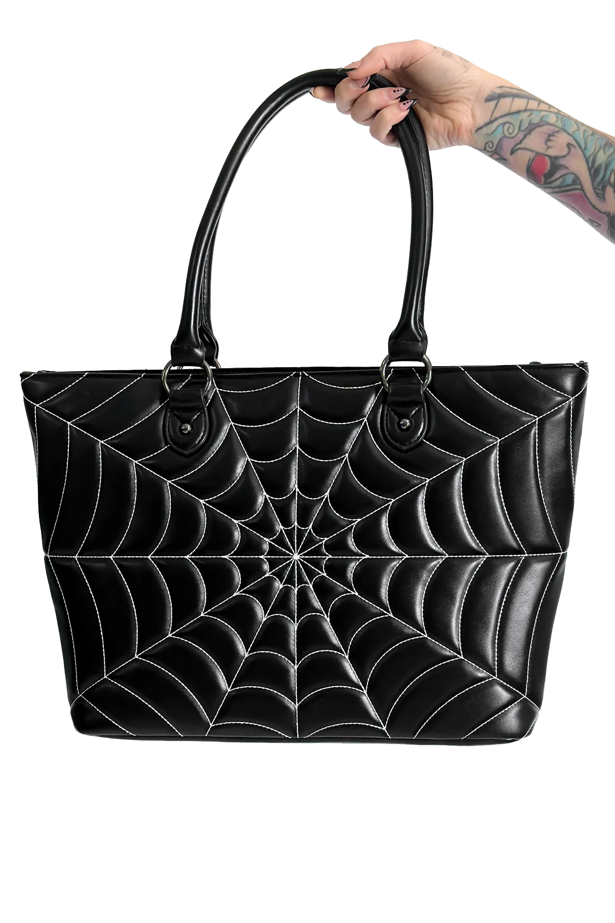 Foxblood Spiderweb Tote Bag