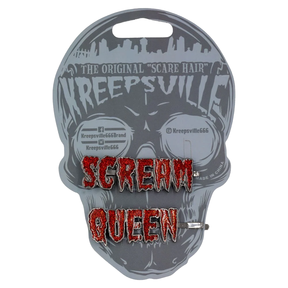 Scream Queen Text Hair Slides