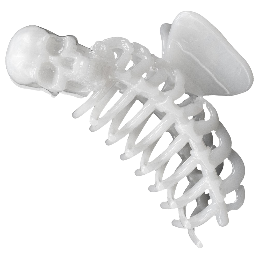 SKELETON RIBCAGE GLOW IN THE DARK CLAW HAIR CLIP
