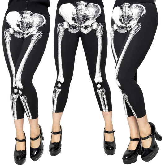 SKELE-BONE CAPRI LEGGINGS