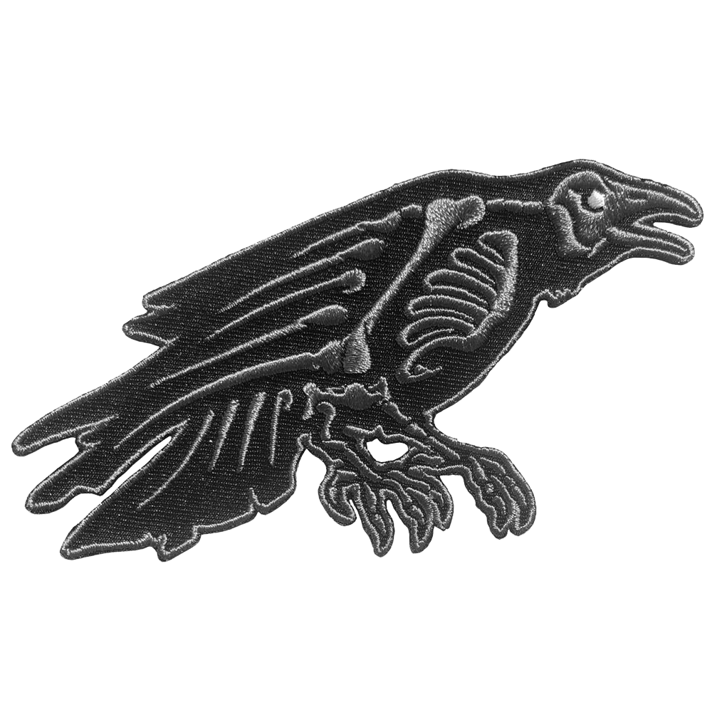 Skelli Bones Raven Patch