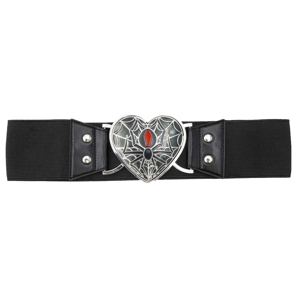 ELASTIC WAIST BELT BLACK WIDOW