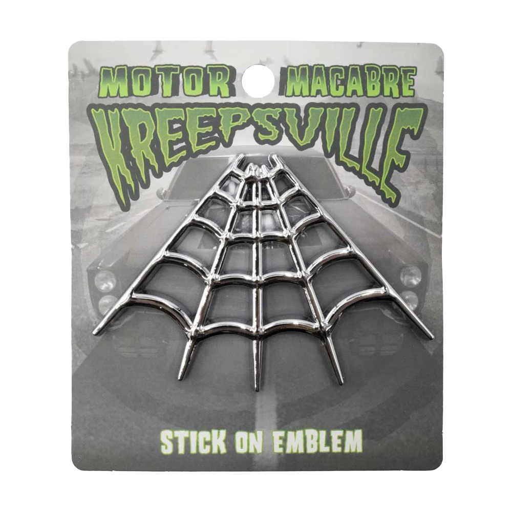 SPIDERWEB CHROME STICK ON EMBLEM
