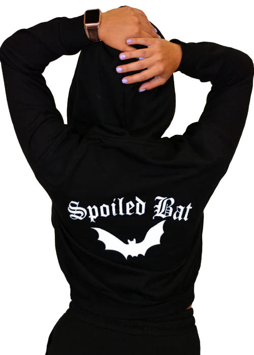 Bat Gang Cropped Zipup Hoodie